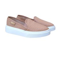 Tênis Feminino Casual Slip On Sem Cadarço Calce Fácil Sapato