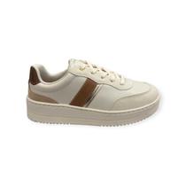 Tênis Feminino Casual Sola Caixa Alta Confortável Metalizado Prata Ramarim Ref: 24-91204
