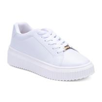 Tênis Feminino Casual Sola Flatform Tratorada Alta Da Moda