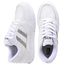 Tenis Feminino Casual Strass Original Nyc Shoes Lançamento Tenis Feminino Casual Strass Original Nyc Shoes Lançamento