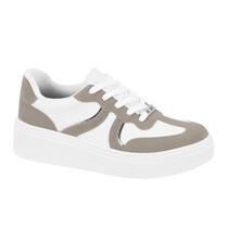Tenis Feminino Casual Street Elegante Vizzano 1339346 Cor:Branco Cinza PrataTamanho:36 Tenis Feminino Casual Street Elegante Vizzano 1339346 Cor:Branco Cinza PrataTamanho:36
