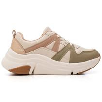 Tênis Feminino Casual Ultra Conforto Modare - Bege/Verde