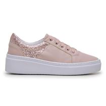 Tênis Feminino Casual Vegano Luxor Rosê