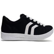 Tênis Feminino Casual Via Marte Nobuck Napa Listras 064-001