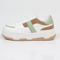 Tênis Feminino Casual Week Shoes Branco e Verde Mint Tênis Feminino Casual Week Shoes Branco e Verde Mint
