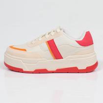 Tênis Feminino Casual Week Shoes Off White e Goiaba