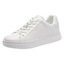Tênis feminino Coach High Line de couro óptico branco tamanho 8
