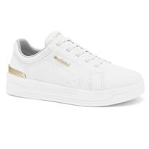 Tênis Feminino Comfortflex Conforto Calce Fácil Flatform 25-87302 Branco
