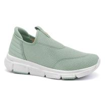 Tênis Feminino ComfortFlex Knit Lycra Paris Plus - Alecrim