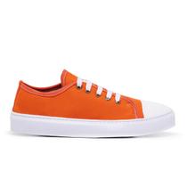 Tenis Feminino Confortável Laranja Linha Casual Lila Martore