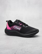 Tênis Feminino Correr Corrida Leve Macio Gym Treino Academia Preto Rosa Macio Tênis Feminino Correr Corrida Leve Macio Gym Treino Academia Preto Rosa Macio
