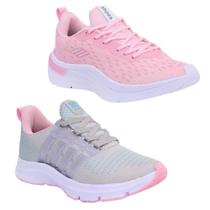 Tênis Feminino Corrida Esportivo Caminhada Academia Kit 2