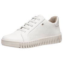 Tênis Feminino Couro Casual Fácil Calce Linha Yoga Pegada