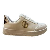 Tenis Feminino Dakota Casual Plataforma Animal Print D0182 Branco