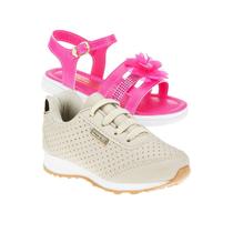 Tenis Feminino e Sandalia Menina - KIT 2 PARES Tam 23 ao 34