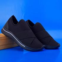 Tênis Feminino Elastico Duplo Macio Treiner 3 Original - CalifórniaShoes Preto Preto