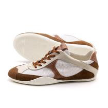 Tênis Feminino Electra em Couro Tela Marrom - 6802TK Tênis Feminino Electra em Couro Tela Marrom - 6802TK