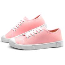 Tênis Feminino em Lona Verão 2022 com Cadarço - Rosa Tênis Feminino em Lona Verão 2022 com Cadarço - Rosa