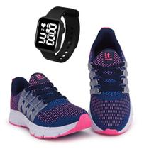Tênis Feminino Esportivo Caminhada + Relógio Digital