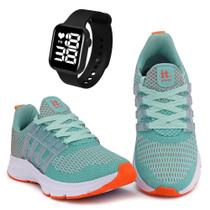 Tênis Feminino Esportivo Caminhada + Relógio Digital
