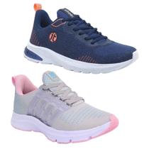 Tênis Feminino Esportivo Fitness Caminhada Academia Kit 2