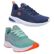 Tênis Feminino Esportivo Fitness Caminhada Academia Kit 2