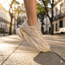 Tênis Feminino Fila Street Fit 2 Bege/dourado