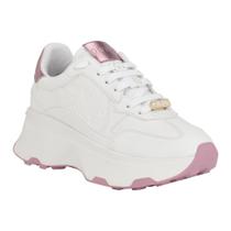 Tênis feminino GUESS CALEBB branco/rosa 147, tamanho 5