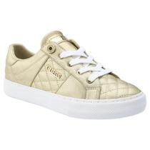Tênis feminino GUESS LOVEN dourado 710 acolchoado em material sintético