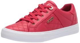 Tênis feminino GUESS Loven em material sintético acolchoado vermelho
