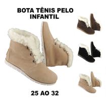 Tênis Feminino Infantil Bota de Inverno Neve 100% Forrada Pelo Lã Confort MG811 - LB