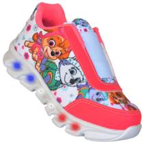 Tenis Feminino Infantil De Led Patrulha Canina Elastico - Vick Kids