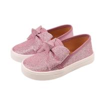 tenis feminino infantil de menina slip on brilhante gliiter rosê sapato sapatilha sem cadarço - Mademoiselle
