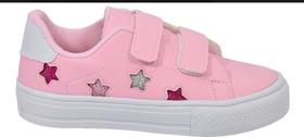 Tênis Feminino Infantil Estrela Glitter Menina Escolar Novo