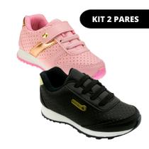 Tenis Feminino Infantil Menina - KIT 2 PARES Tam 20 ao 34