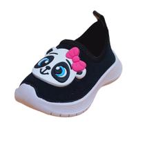 Tênis Feminino Infantil Pandinha Calce Fácil Sem Cadarço Tenis Infantil Escolar Panda Ref. 01/037 - Bruyng Calçados