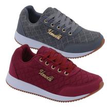 Tênis Feminino - Kit 2 Tênis Caminhada Confortável