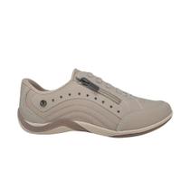 Tênis Feminino Kolosh C3669 Sapatenis Casual Zíper Bege Tênis Feminino Kolosh C3669 Sapatenis Casual Zíper Bege