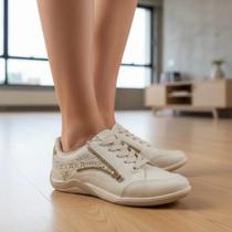 tenis feminino kolosh casual bege tule