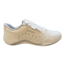 Tenis Feminino Kolosh Conforto Calce Fácil Zíper C1299 Branco