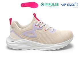 Tênis Feminino Kolosh K8901 Bege Esportivo com Solado EVA Leve Tênis Feminino Kolosh K8901 Bege Esportivo com Solado EVA Leve