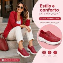 tenis feminino kolosh slip on vermelho detalhe dourado Cor:VermelhoTamanho:36 tenis feminino kolosh slip on vermelho detalhe dourado Cor:VermelhoTamanho:36