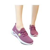 Tênis Feminino Leve E Respirável Em Malha, Fashion, Com Solado Grosso E Macio, Sapatilhas Casuais