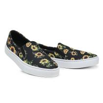 Tênis Feminino Leve Slip On Confortável Detalhes em Girassol