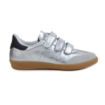 Tênis Feminino Marina Mello Casual Couro Prata - 12156
