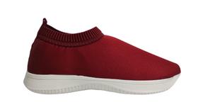 Tênis feminino meia calce fácil slip on leve flexível confortável para caminhada academia