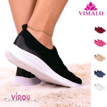 Tênis feminino meia calce fácil slip on leve flexível confortável para caminhada academia vl-01 Tênis feminino meia calce fácil slip on leve flexível confortável para caminhada academia vl-01