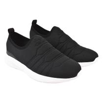 Tênis feminino meia calce fácil slip on leve flexível confortável para caminhada academia vl-01
