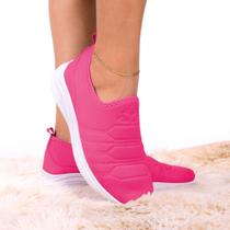 Tênis feminino meia calce fácil slip on leve flexível confortável para caminhada academia vl-01