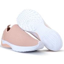 Tênis Feminino Meia Sem Cadarço Calce Fácil Macio Conforto